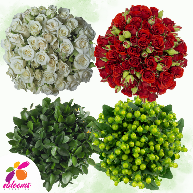 Combo Box 2- Spray Roses - Hypericum - Ruscus